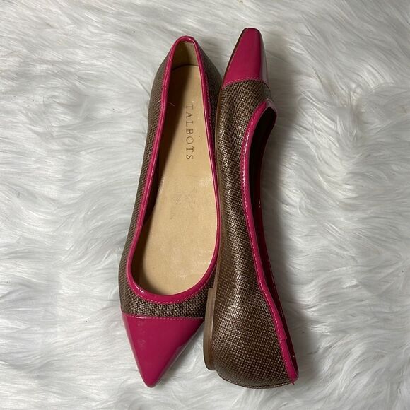 Pink and tan Talbots flats - Picture 1 of 4